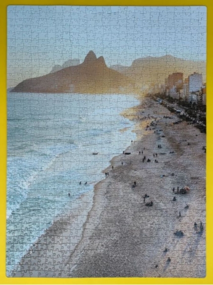 Quadro Quebra-Cabeça - Praia - 90 x 148cm - 48 Peças